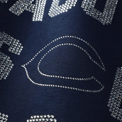 Chicago Bears Gameday Couture Women's Oversized Hype Era Rhinestone Text Sweatshirt Navy | NFL