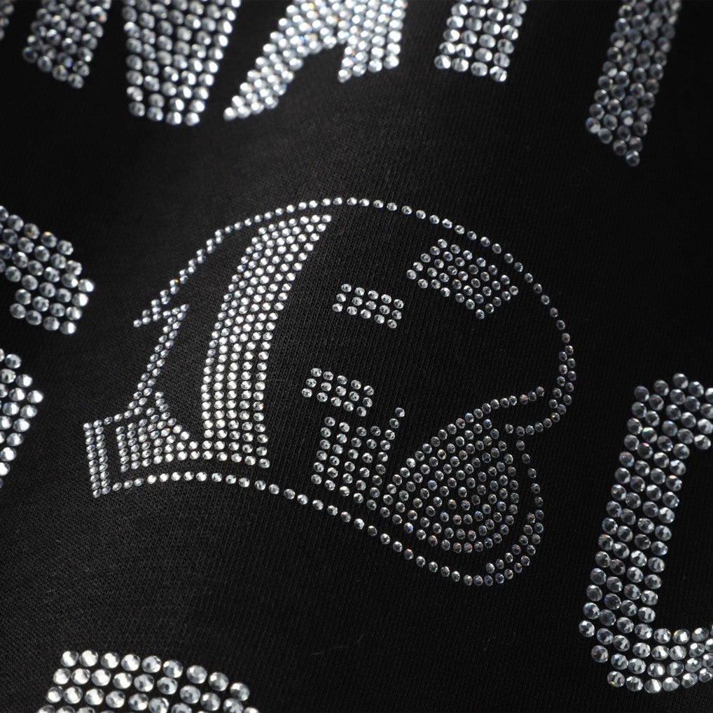 Cincinnati Bengals Gameday Couture Women's Oversized Hype Era Rhinestone Text Sweatshirt Black | NFL