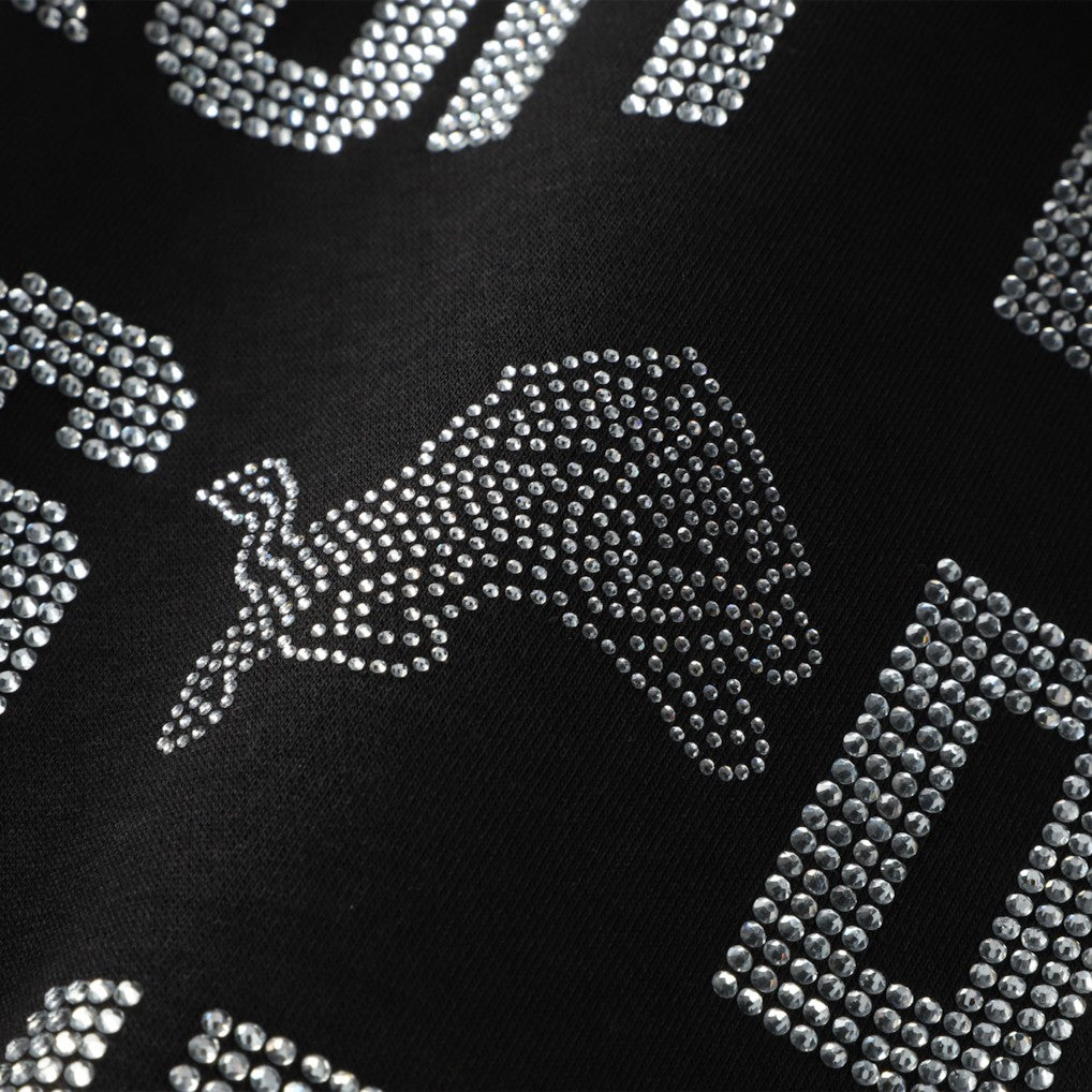 Detroit Lions Gameday Couture Women's Oversized Hype Era Rhinestone Text Sweatshirt Black | NFL