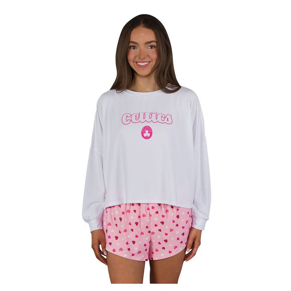 Boston Celtics Concepts Sport Women's Lyric Long Sleeve Top & Shorts Set - NBA