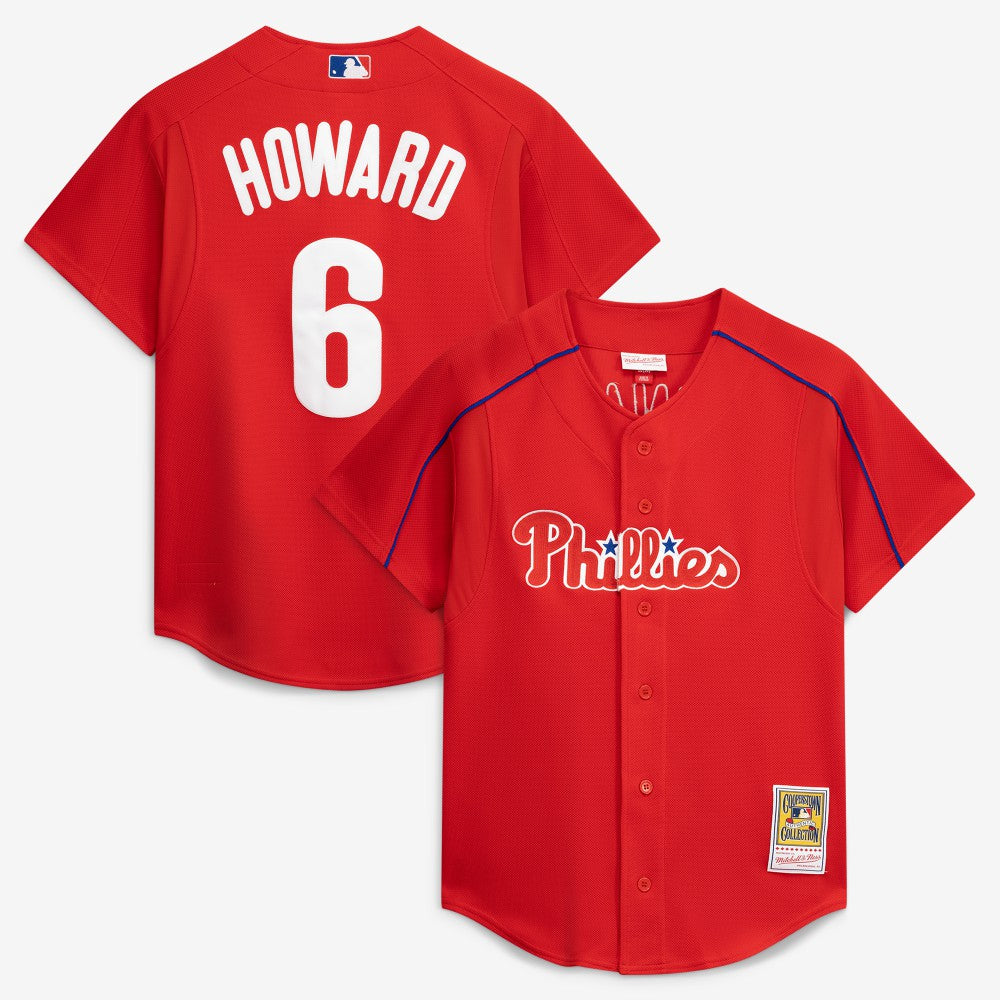 Ryan Howard Philadelphia Phillies Mitchell & Ness Cooperstown Collection Batting Practice Jersey - MLB