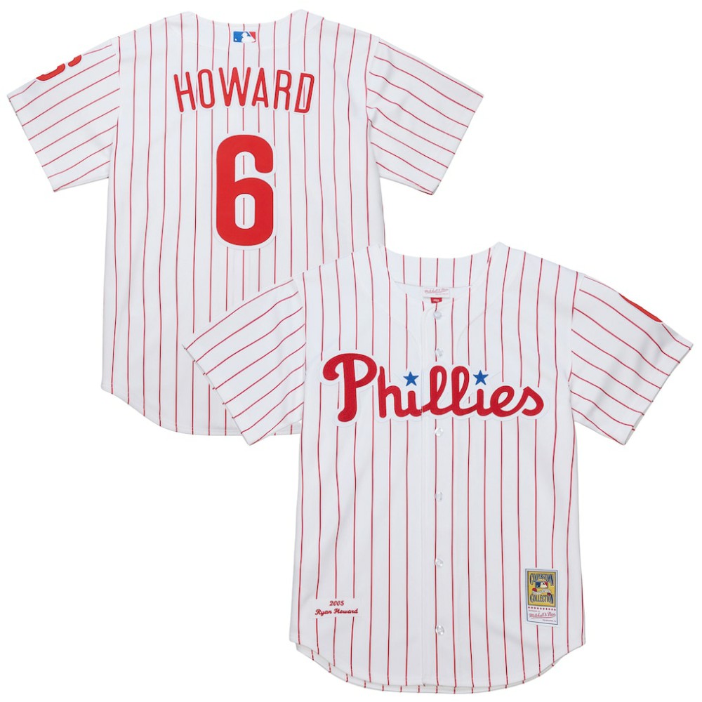 Ryan Howard Philadelphia Phillies Mitchell & Ness Cooperstown Collection Authentic Jersey - MLB