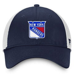 New York Rangers Fanatics Core Primary Logo Trucker Adjustable Hat - Blue/White - NHL