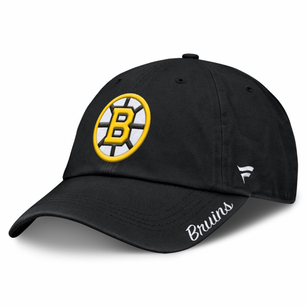 Boston Bruins Fanatics Women's Core Logo Adjustable Hat - Black - NHL