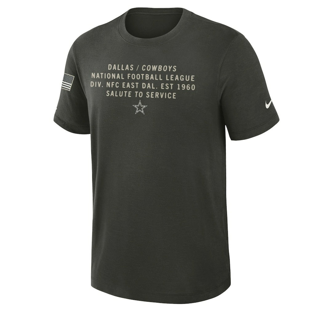 Dallas Cowboys 2025 Salute to Service Sideline Slub Dri-FIT T-Shirt Forest Green | Nike for Sale