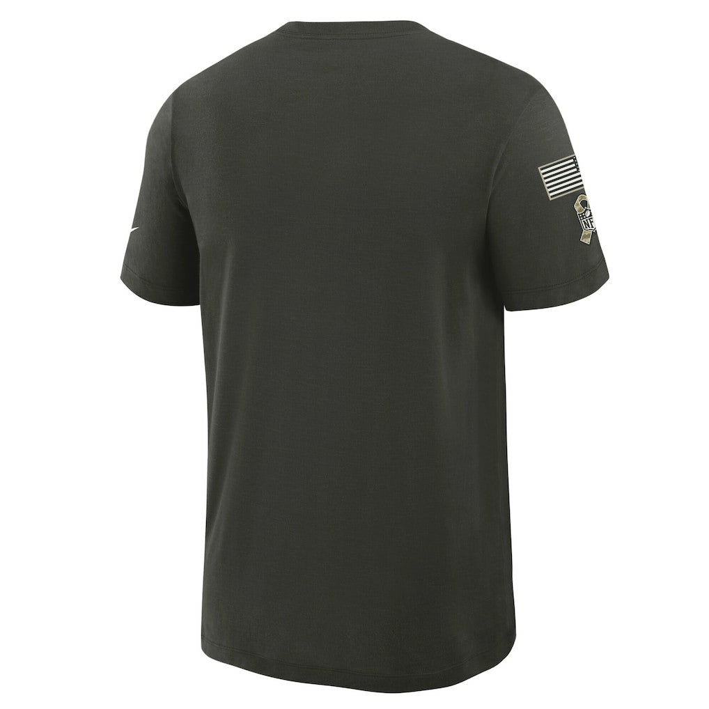Dallas Cowboys 2025 Salute to Service Sideline Slub Dri-FIT T-Shirt Forest Green | Nike for Sale