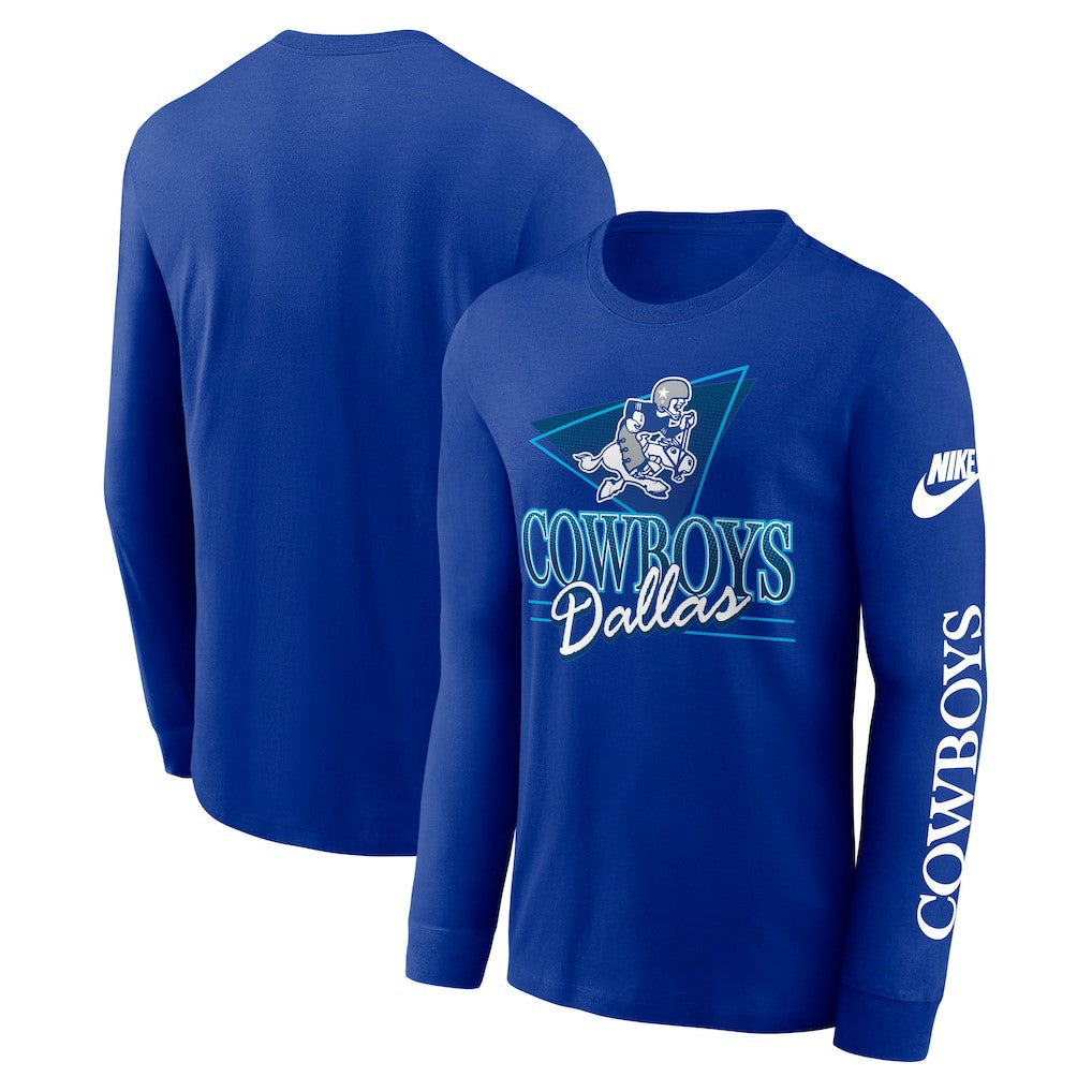 Dallas Cowboys Rewind Long Sleeve T-Shirt Royal | Nike for Sale