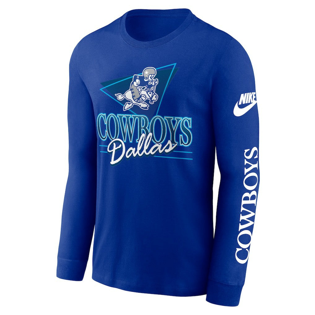 Dallas Cowboys Rewind Long Sleeve T-Shirt Royal | Nike for Sale