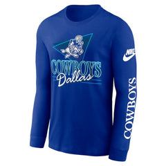 Dallas Cowboys Rewind Long Sleeve T-Shirt Royal | Nike for Sale