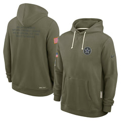 Dallas Cowboys 2025 Salute to Service Sideline Standard Issue Dri-FIT Hoodie Olive | Nike for Sale