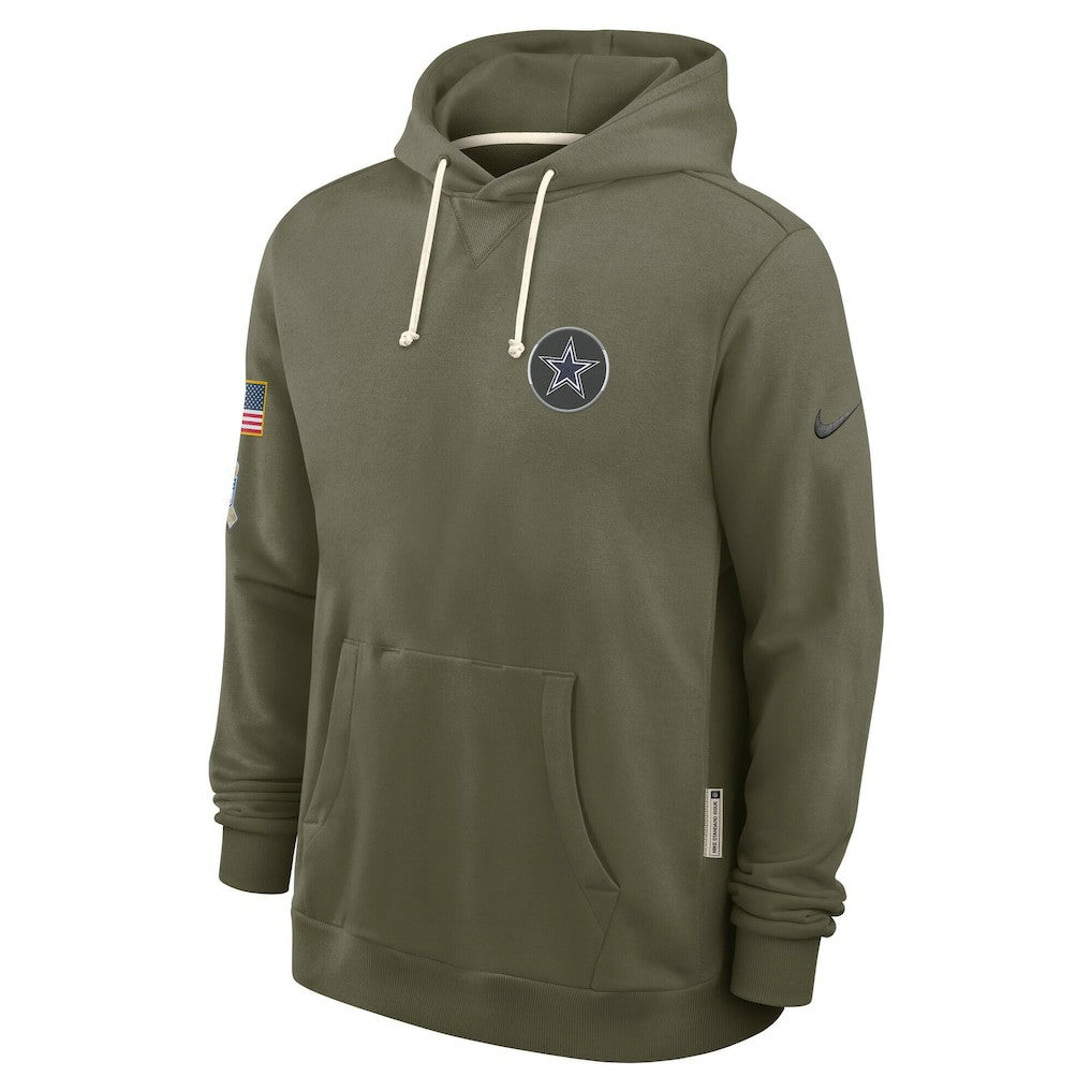 Dallas Cowboys 2025 Salute to Service Sideline Standard Issue Dri-FIT Hoodie Olive | Nike for Sale