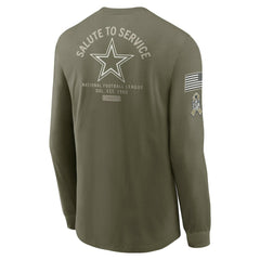 Dallas Cowboys 2025 Salute to Service Sideline Long Sleeve T-Shirt Olive | Nike for Sale