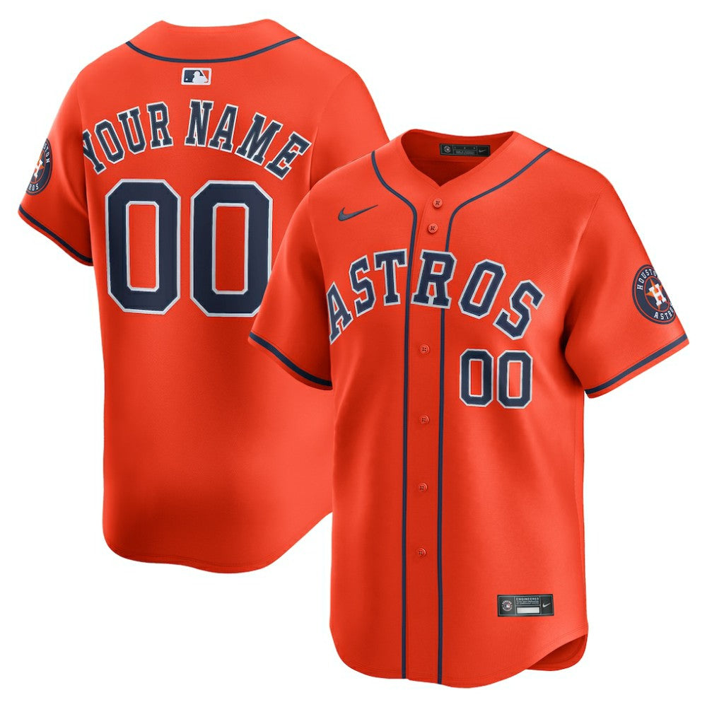 Houston Astros Nike Alternate Limited Custom Jersey - MLB