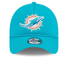 Miami Dolphins New Era Youth Main A-Frame 9FORTY Adjustable Hat Aqua | NFL