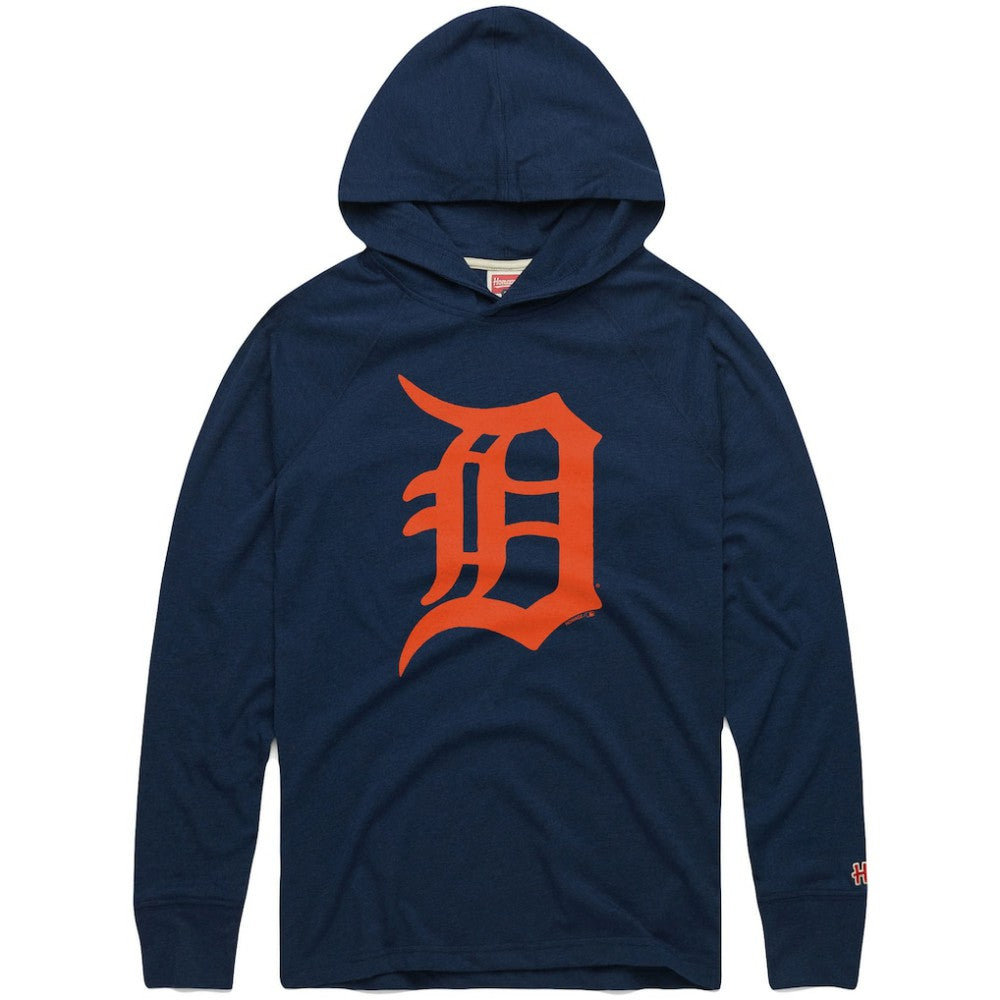 Detroit Tigers Homage Lightweight Raglan Tri-Blend Pullover Hoodie - MLB