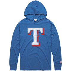 Texas Rangers Homage Lightweight Raglan Tri-Blend Pullover Hoodie - MLB