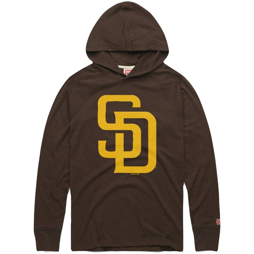 San Diego Padres Homage Lightweight Raglan Tri-Blend Pullover Hoodie - MLB