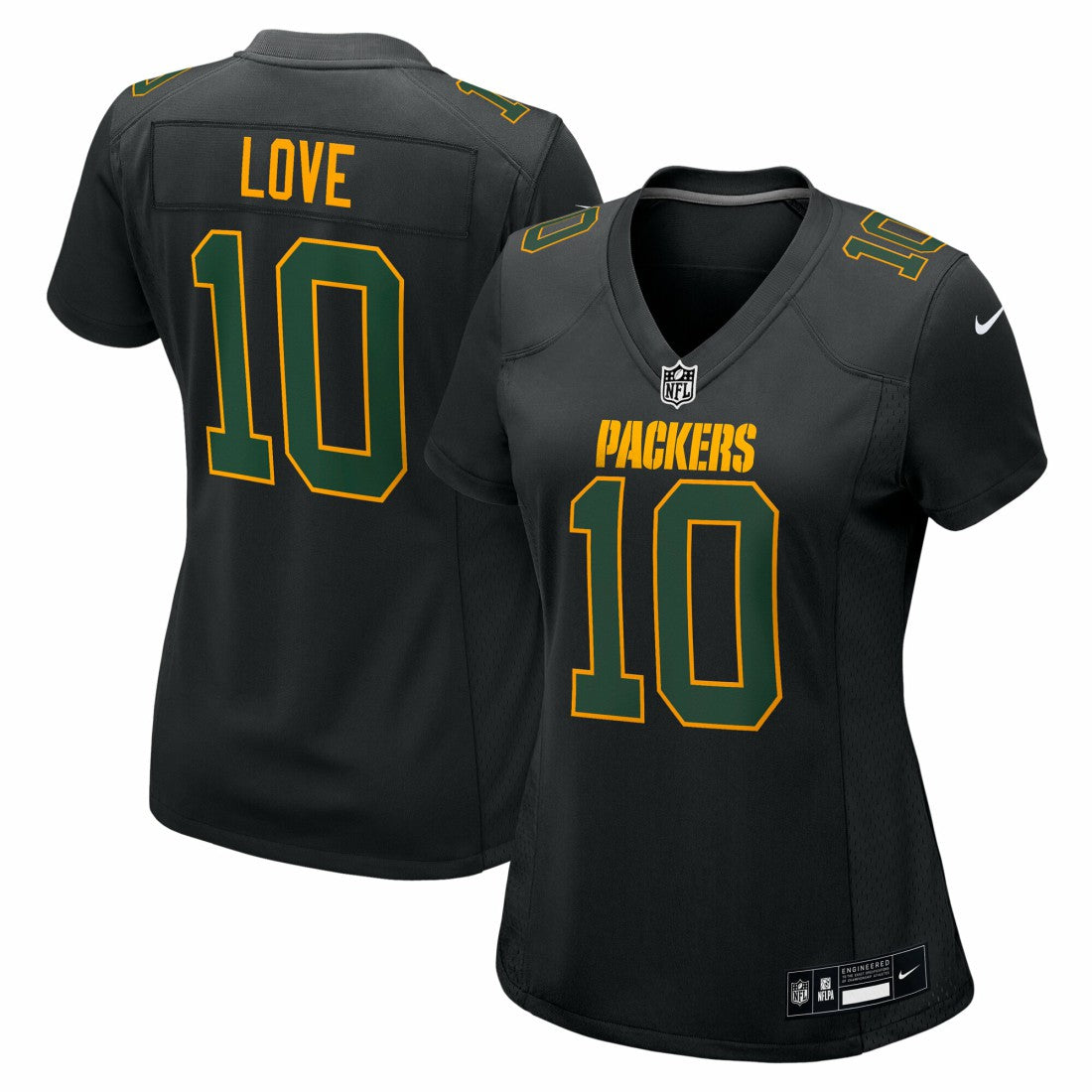 Jordan Love Green Bay Packers Women's Fashion Game Jersey Black | Nike for Sale