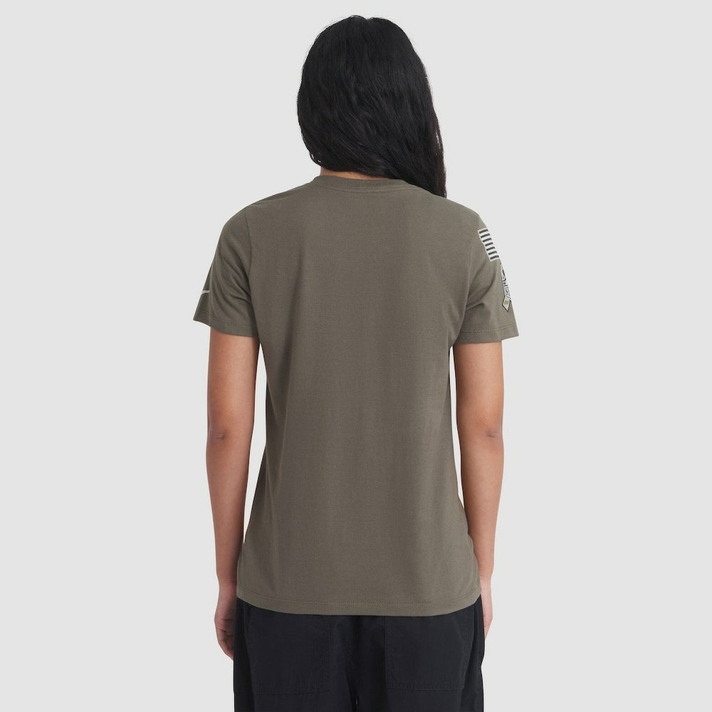 Washington Commanders Women's 2025 Salute to Service Sideline T-Shirt Olive | Nike for Sale