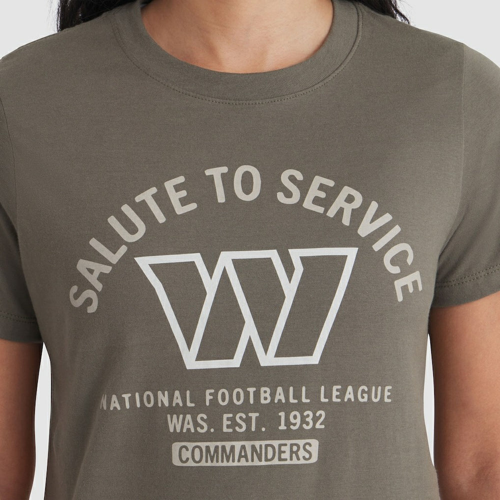 Washington Commanders Women's 2025 Salute to Service Sideline T-Shirt Olive | Nike for Sale