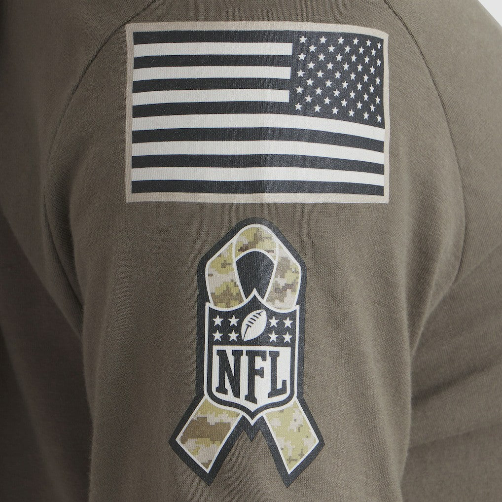 Washington Commanders Women's 2025 Salute to Service Sideline T-Shirt Olive | Nike for Sale