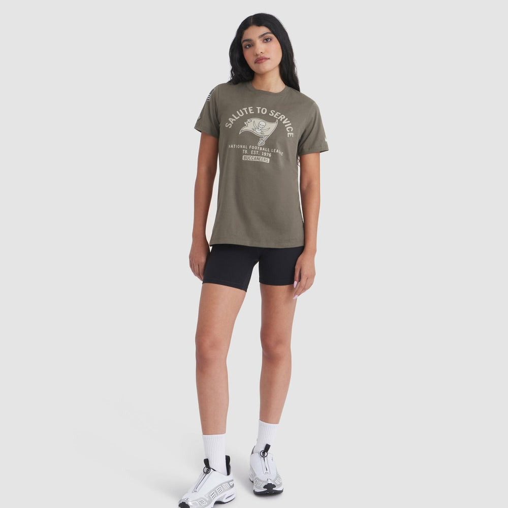 Tampa Bay Buccaneers Women's 2025 Salute to Service Sideline T-Shirt Olive | Nike for Sale