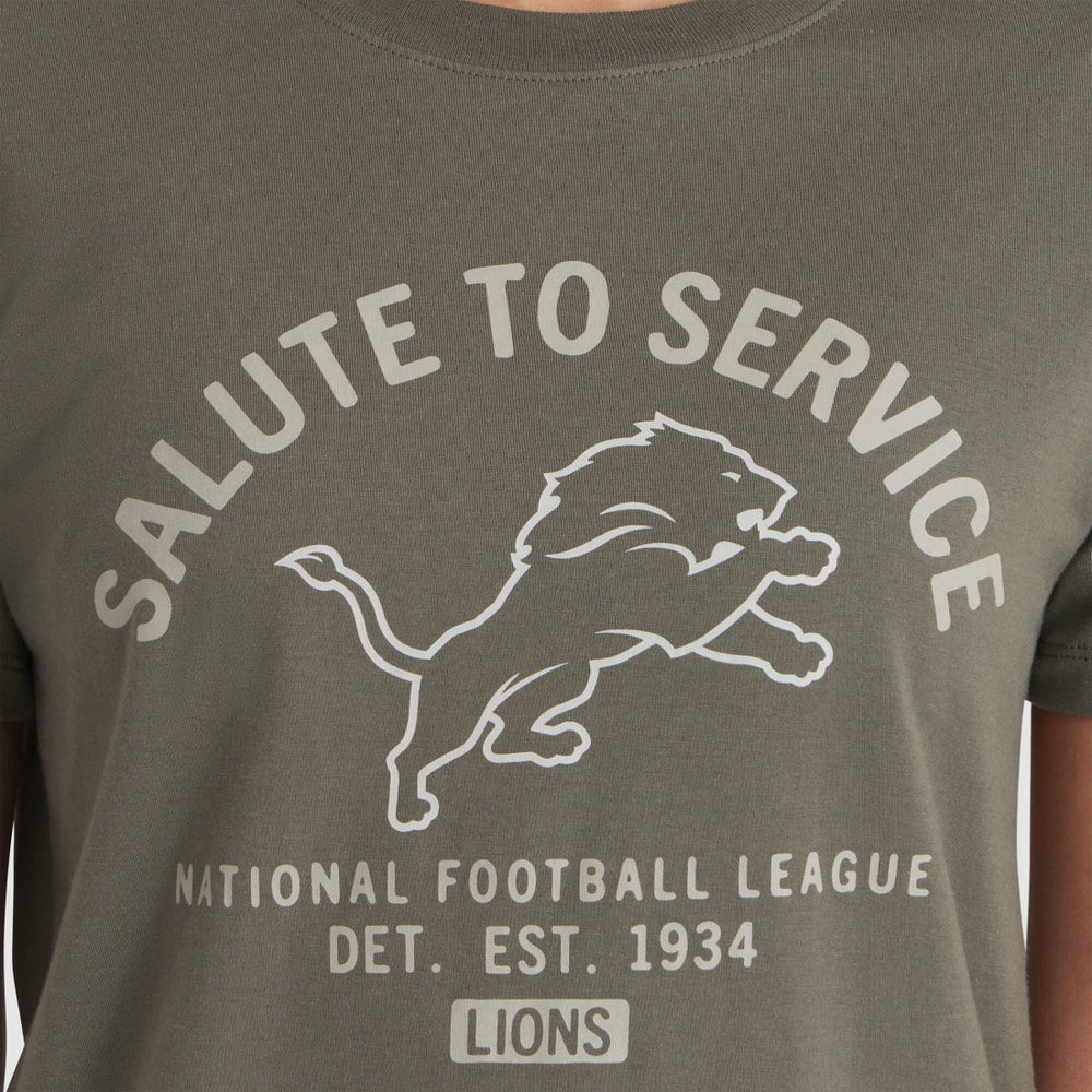 Detroit Lions Women's 2025 Salute to Service Sideline T-Shirt Olive | Nike for Sale