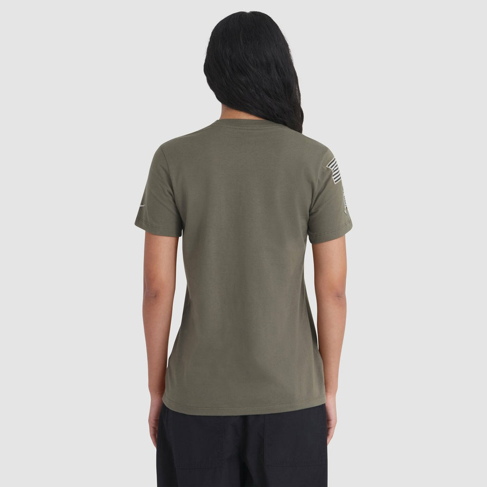 Green Bay Packers Women's 2025 Salute to Service Sideline T-Shirt Olive | Nike for Sale