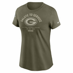 Green Bay Packers Women's 2025 Salute to Service Sideline T-Shirt Olive | Nike for Sale