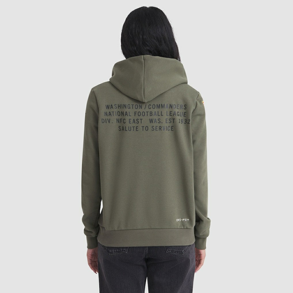 Washington Commanders Women's 2025 Salute to Service Sideline Standard Issue Dri-FIT Hoodie Olive | Nike for Sale