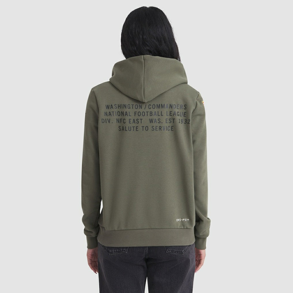 Washington Commanders Women's 2025 Salute to Service Sideline Standard Issue Dri-FIT Hoodie Olive | Nike for Sale