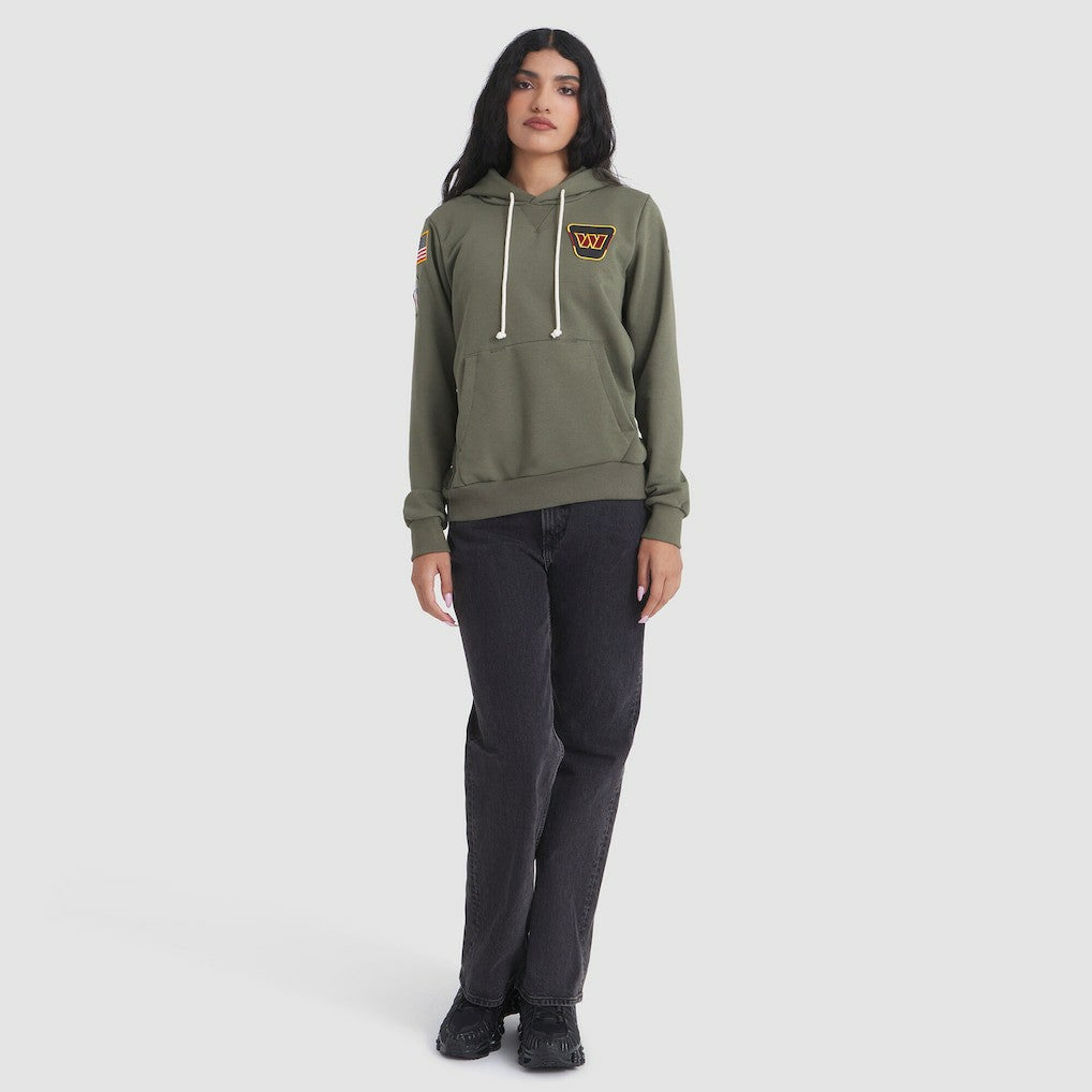 Washington Commanders Women's 2025 Salute to Service Sideline Standard Issue Dri-FIT Hoodie Olive | Nike for Sale