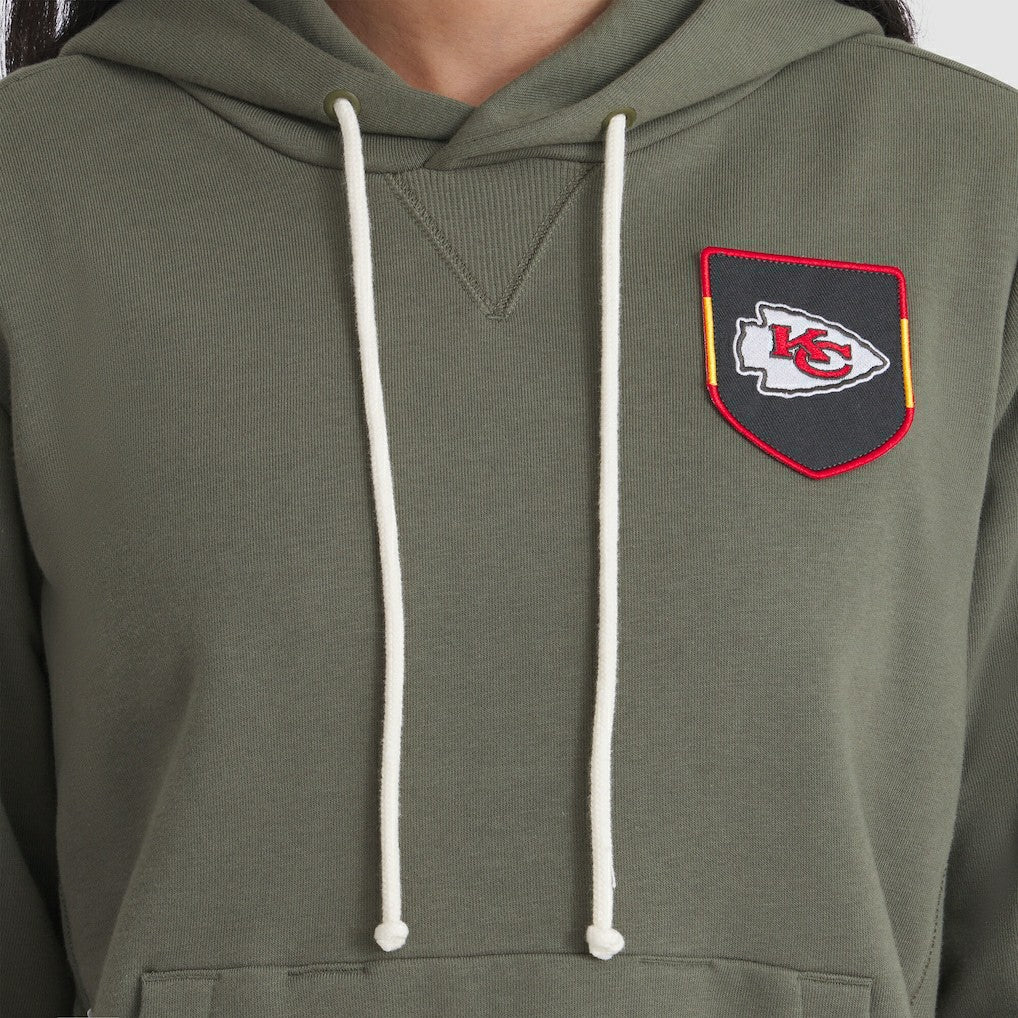 Kansas City Chiefs Women's 2025 Salute to Service Sideline Standard Issue Dri-FIT Hoodie Olive | Nike for Sale