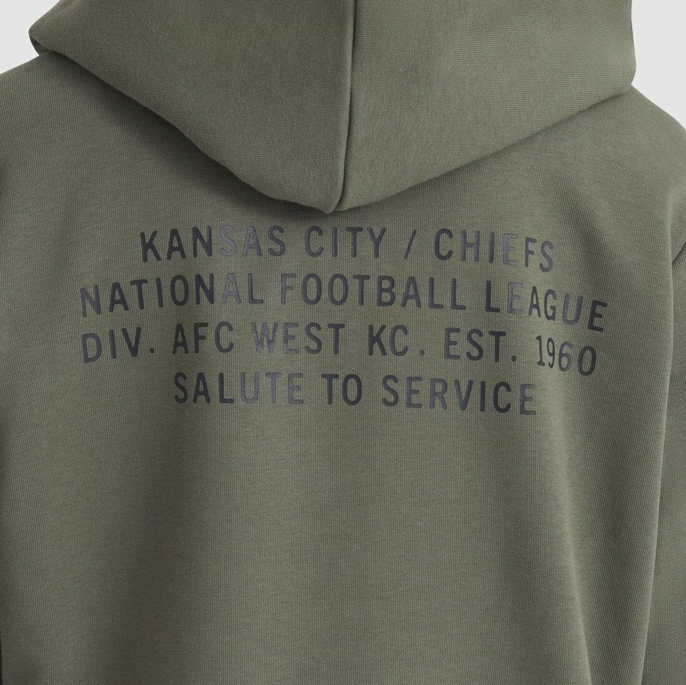 Kansas City Chiefs Women's 2025 Salute to Service Sideline Standard Issue Dri-FIT Hoodie Olive | Nike for Sale