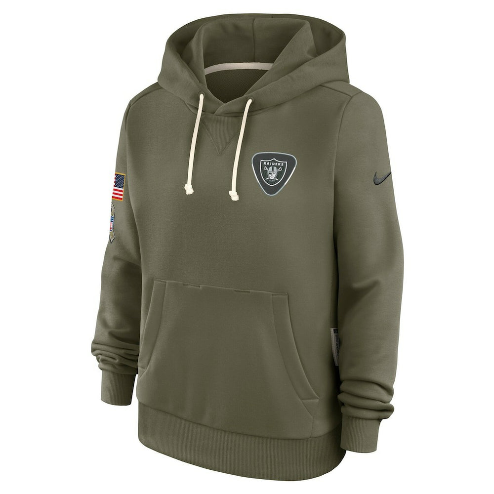 Las Vegas Raiders Women's 2025 Salute to Service Sideline Standard Issue Dri-FIT Hoodie Olive | Nike for Sale