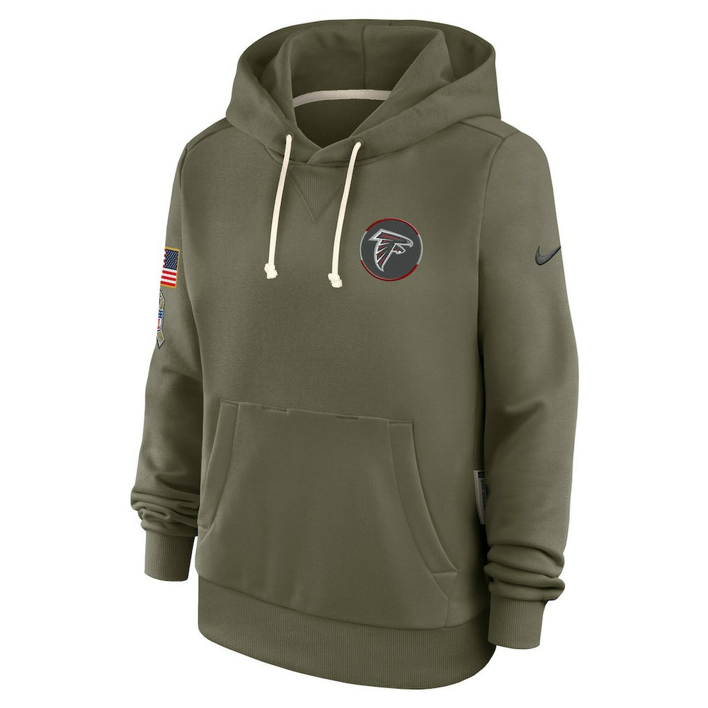 Atlanta Falcons Women's 2025 Salute to Service Sideline Standard Issue Dri-FIT Hoodie Olive | Nike for Sale