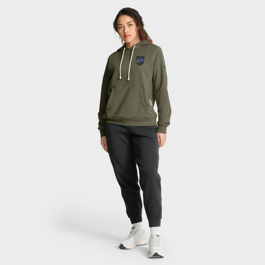 Buffalo Bills Women's 2025 Salute to Service Sideline Standard Issue Dri-FIT Hoodie Olive | Nike for Sale