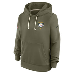 Pittsburgh Steelers Women's 2025 Salute to Service Sideline Standard Issue Dri-FIT Hoodie Olive | Nike for Sale