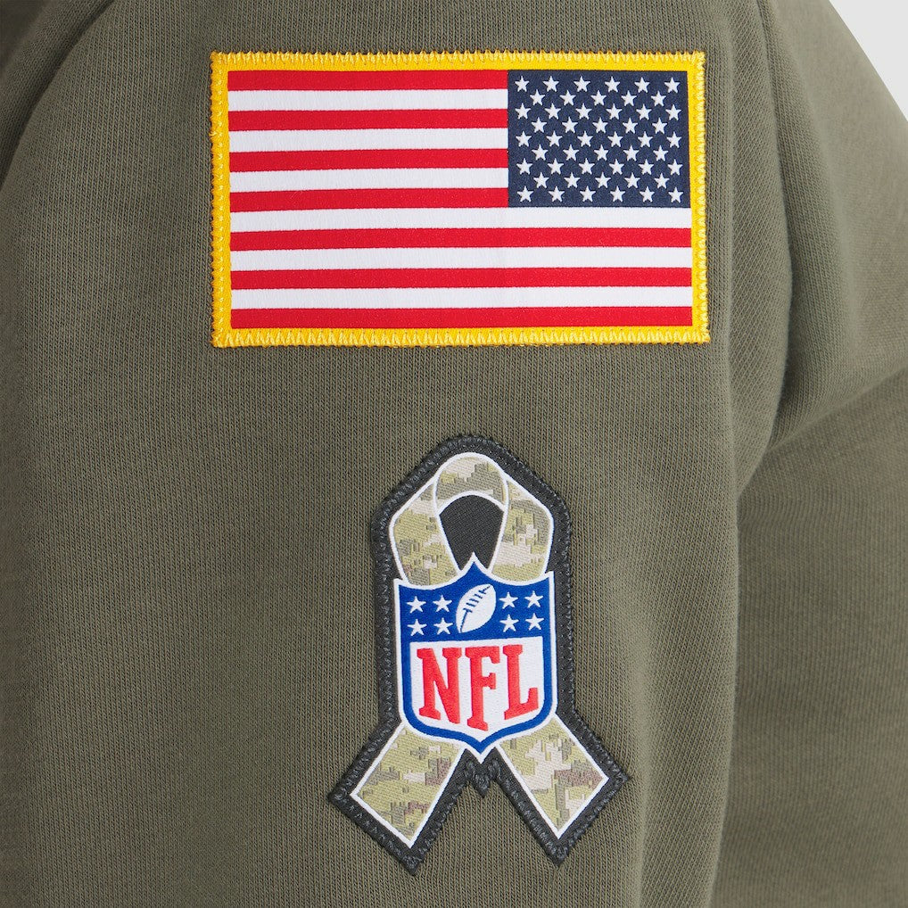 Seattle Seahawks Women's 2025 Salute to Service Sideline Standard Issue Dri-FIT Hoodie Olive | Nike for Sale