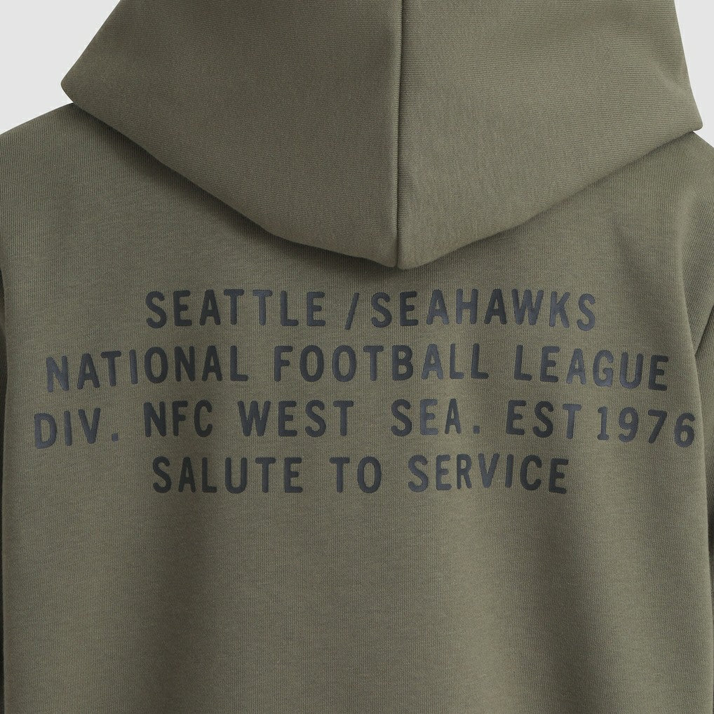 Seattle Seahawks Women's 2025 Salute to Service Sideline Standard Issue Dri-FIT Hoodie Olive | Nike for Sale