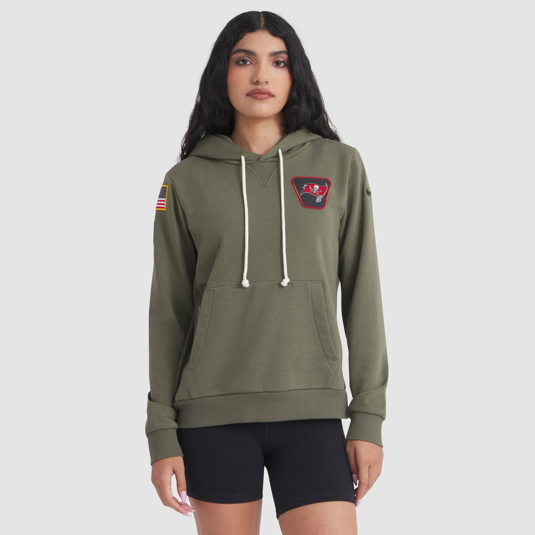 Tampa Bay Buccaneers Women's 2025 Salute to Service Sideline Standard Issue Dri-FIT Hoodie Olive | Nike for Sale