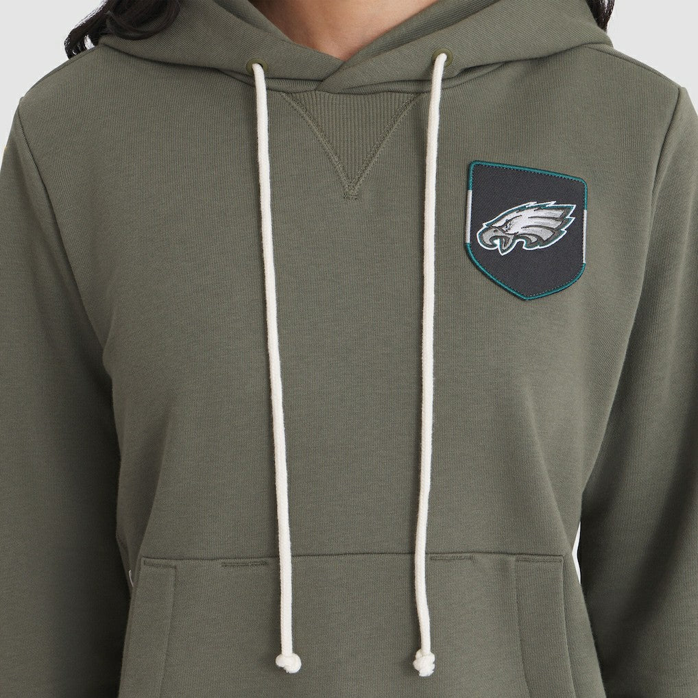 Philadelphia Eagles Women's 2025 Salute to Service Sideline Standard Issue Dri-FIT Hoodie Olive | Nike for Sale