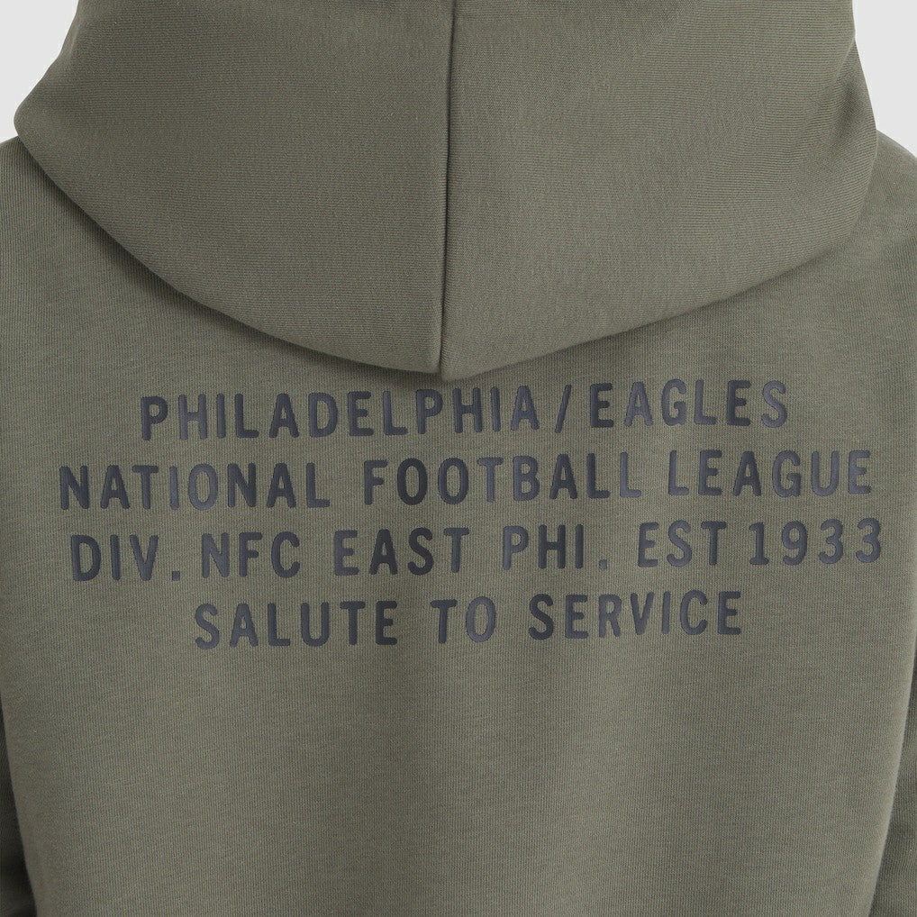 Philadelphia Eagles Women's 2025 Salute to Service Sideline Standard Issue Dri-FIT Hoodie Olive | Nike for Sale