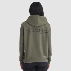 Minnesota Vikings Women's 2025 Salute to Service Sideline Standard Issue Dri-FIT Hoodie Olive | Nike for Sale