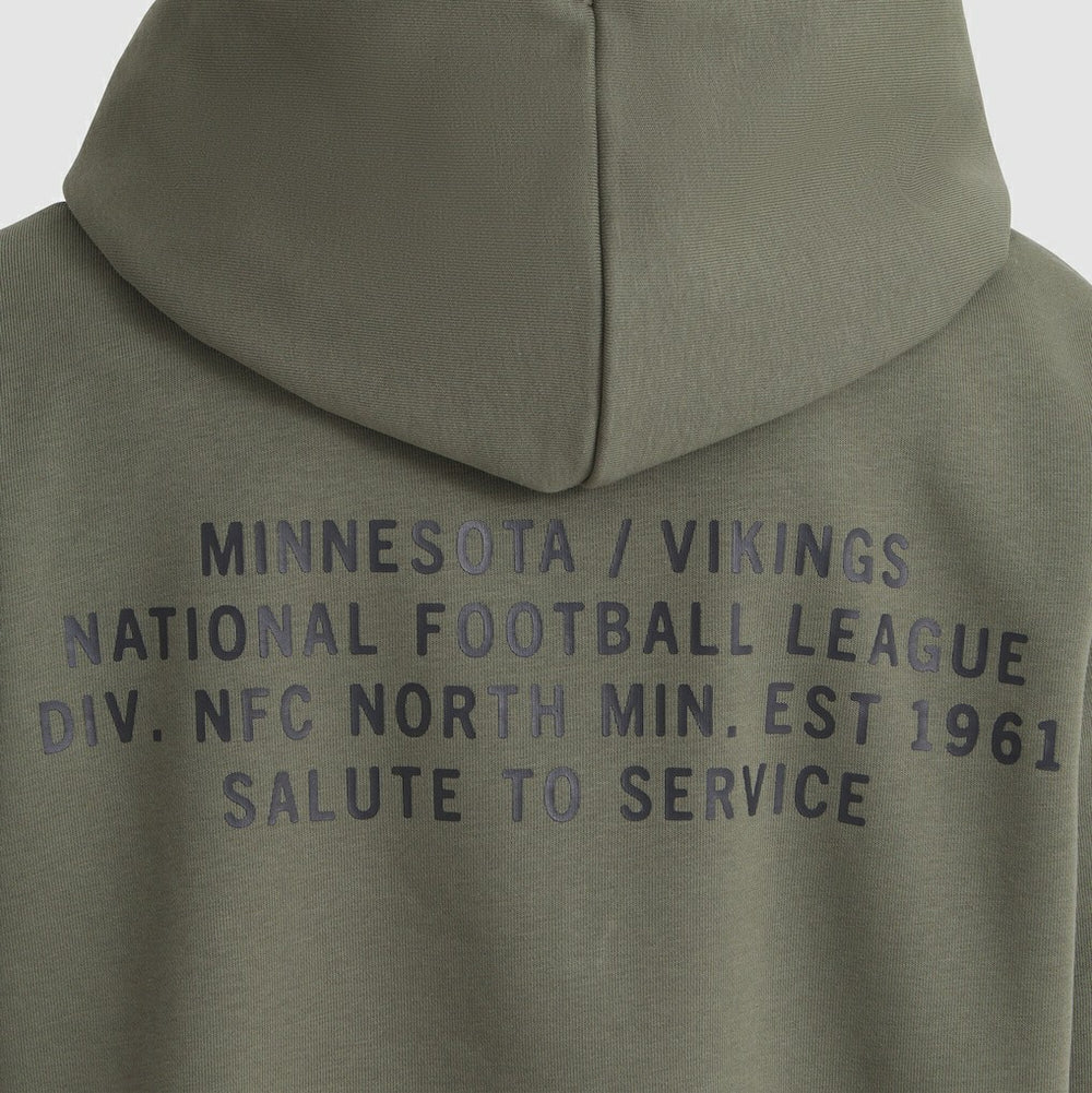 Minnesota Vikings Women's 2025 Salute to Service Sideline Standard Issue Dri-FIT Hoodie Olive | Nike for Sale