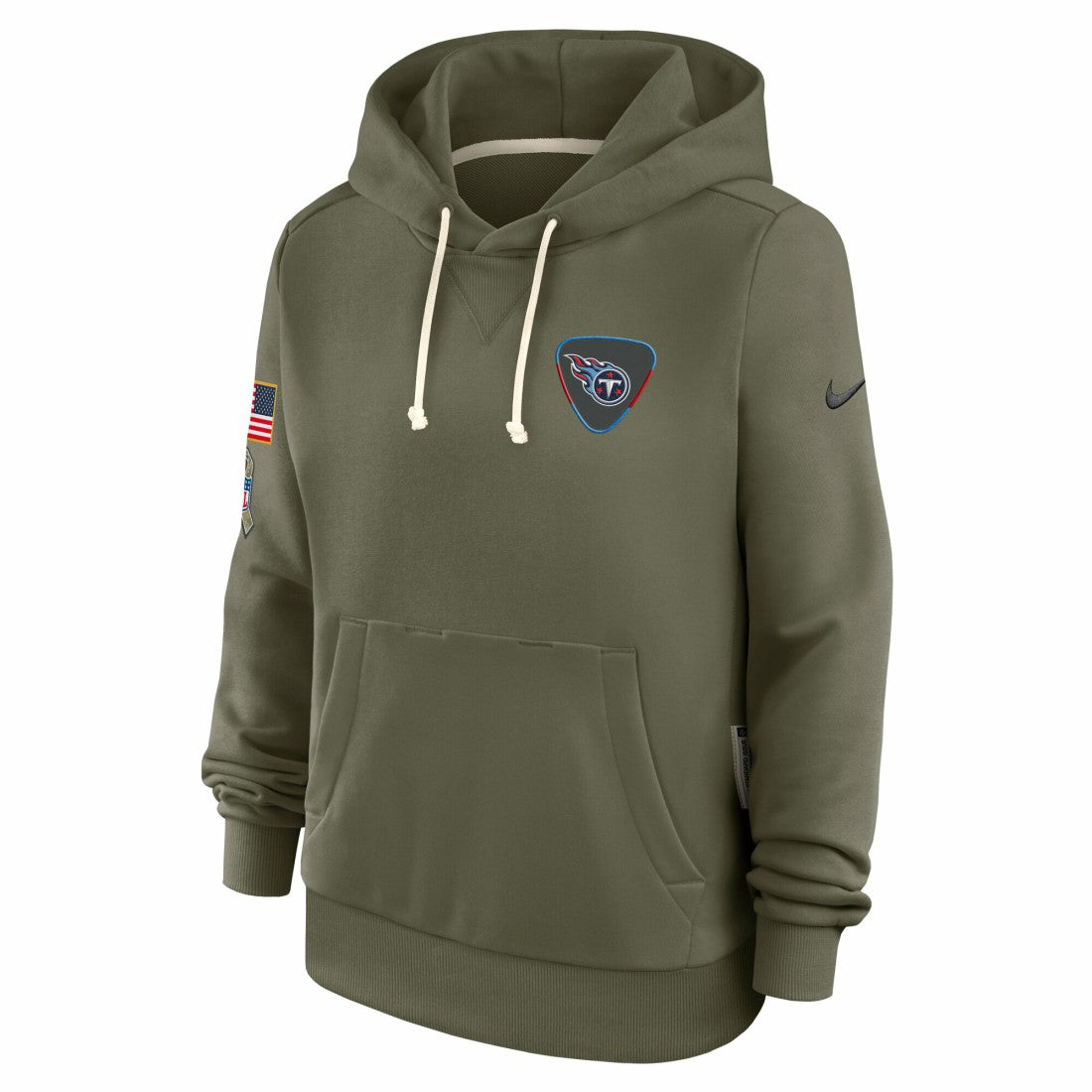 Tennessee Titans Women's 2025 Salute to Service Sideline Standard Issue Dri-FIT Hoodie Olive | Nike for Sale