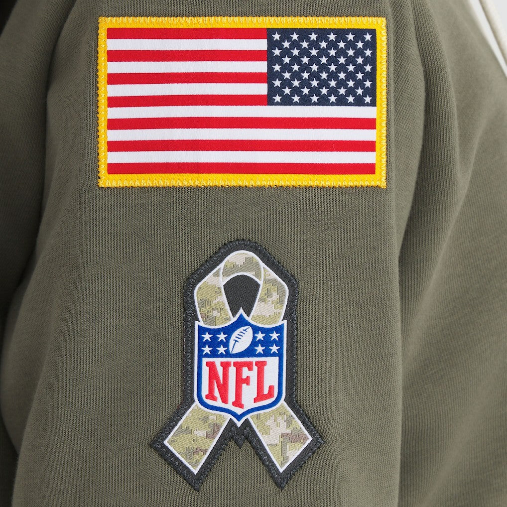 Cincinnati Bengals Women's 2025 Salute to Service Sideline Standard Issue Dri-FIT Hoodie Olive | Nike for Sale