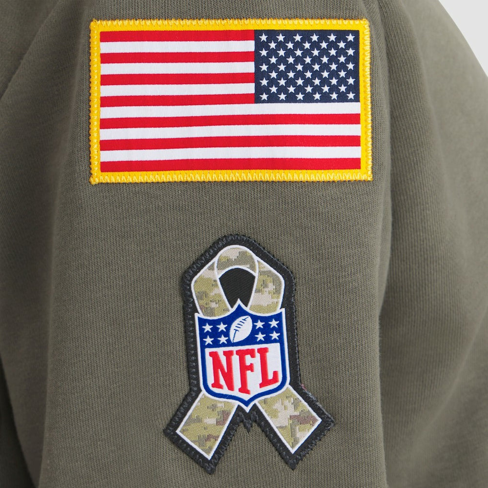 New Orleans Saints Women's 2025 Salute to Service Sideline Standard Issue Dri-FIT Hoodie Olive | Nike for Sale