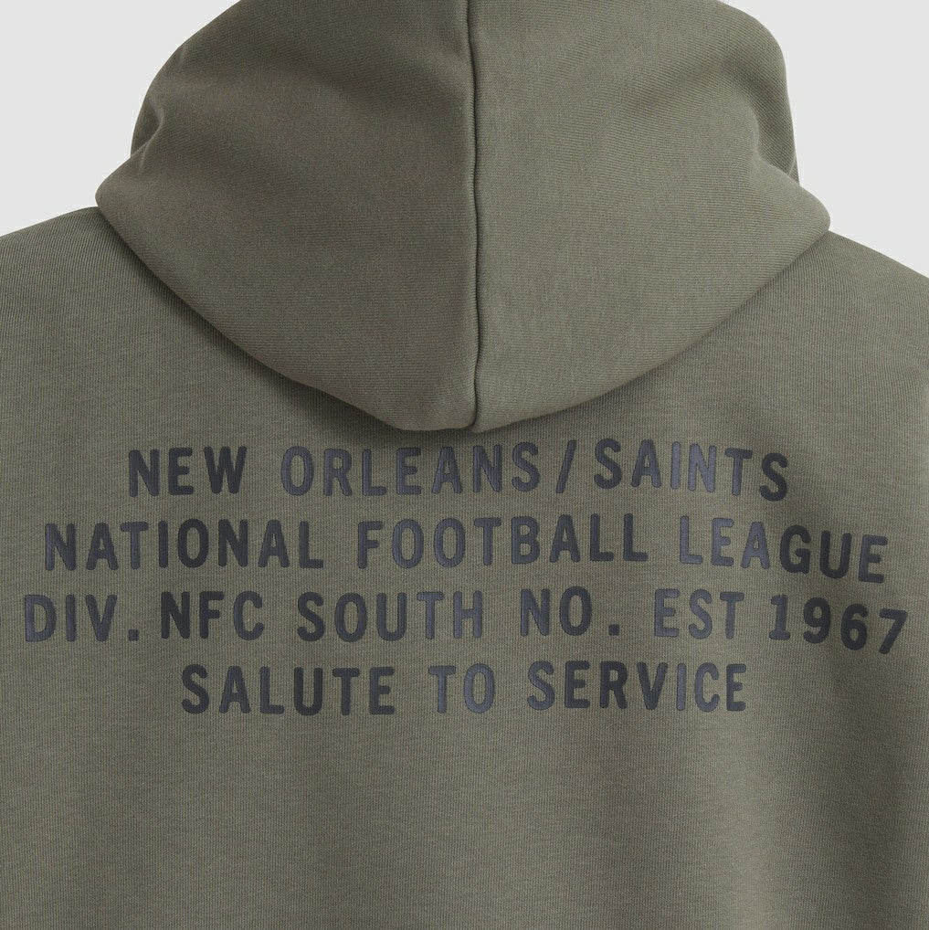 New Orleans Saints Women's 2025 Salute to Service Sideline Standard Issue Dri-FIT Hoodie Olive | Nike for Sale