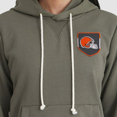 Cleveland Browns Women's 2025 Salute to Service Sideline Standard Issue Dri-FIT Hoodie Olive | Nike for Sale